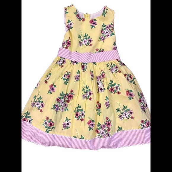 Rare Editions Yellow Floral Dress - Size 6 NWT - Picture 5 of 9